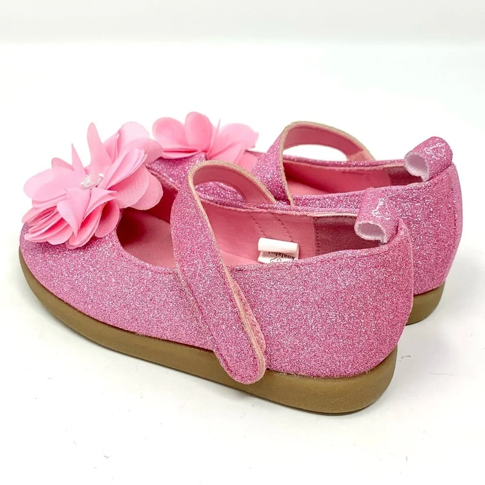 Koala Baby All Pink Glitter Mary Jane Casual Dressy Flat Shoes Girls Size 6